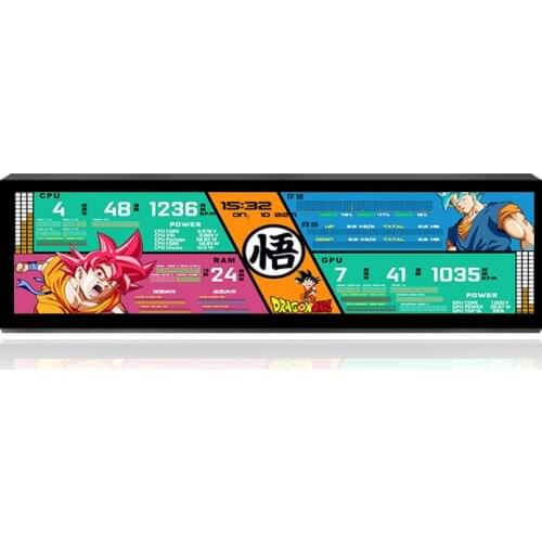 8.8 Inch 1920*480 LCD With Case Touch Monitor for Aida64 Second Display CPU Temperature Desktop Computer Operation System