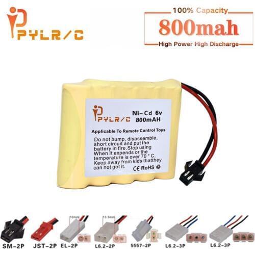 6v Rechargeable Battery For Rc toys Cars Tanks Robots Gun 800mah Ni-CD Battery AA 6v 800mah Batteries Pack For Rc Boat 1PCS