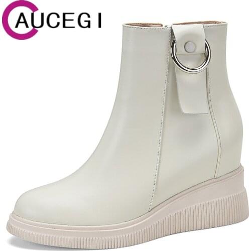 Женские ботильоны на танкетке AUCEGI China At AliExpress