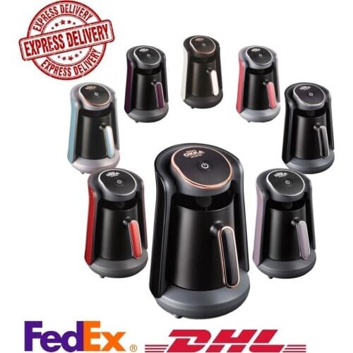 ARZUM OKKA Minio Automatic Turkish Coffee Machine ORIGINAL - 4 cups capacity 300ml Washable Coffee Pot, Sound Warning , Portable