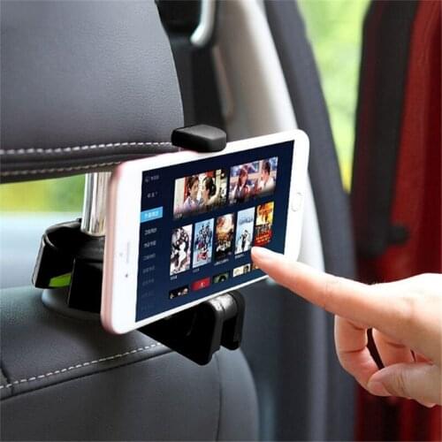 Car Seat Back Hook Hands-free Practical Tool Easy Install Seat Back Phone Holder for Vehicle Interior Accessory D7YA