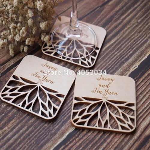 Personalized Wedding Wooden Custom Coasters,Engraved Coasters,Wedding Gift Coasters,Personalized Coasters