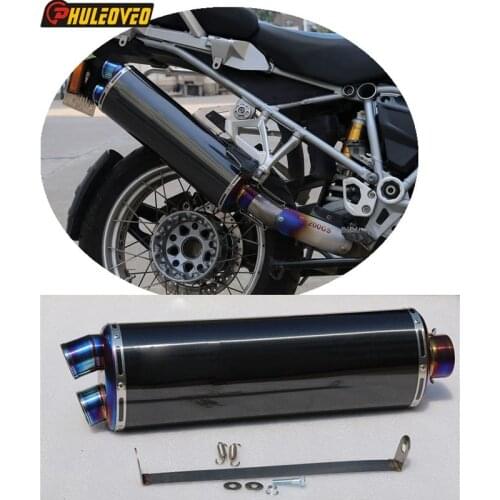 Titanium Alloy 2004-2009 2013-2018 R1200GS Exhaust Muffler Link Pipe with Heat Shield Cover Motorcycle Muffler Exhaust Escape