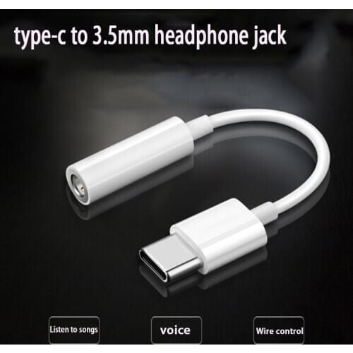 Type-c to 3.5mm Earphone cable 3.5mm audio adapter Type C Male To 3.5mm Jack Female Audio Aux Cable for HuaweiP20 P30 Pro