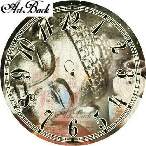 ArtBack Diamond Painting Buddha Clock Decoration 5d Square/round drill Religious Wall Clock Resin Crystal Mosaic Sticker