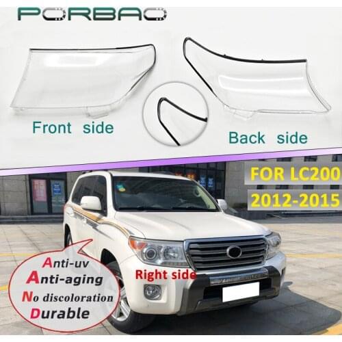 Headlight Lens Cover For LC200 2012 2013 2014 2015 Headlamp Clear Auto Shell Cover Replacement DIY