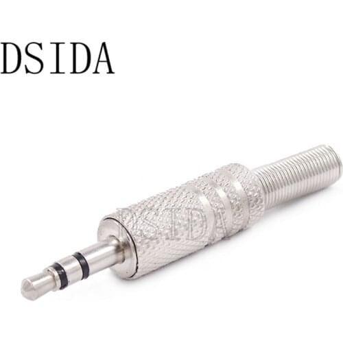 1PC stereo 3.5MM metal audio plug 3.5mm 3 Pole Male Repair Headphones Audio Jack Plug