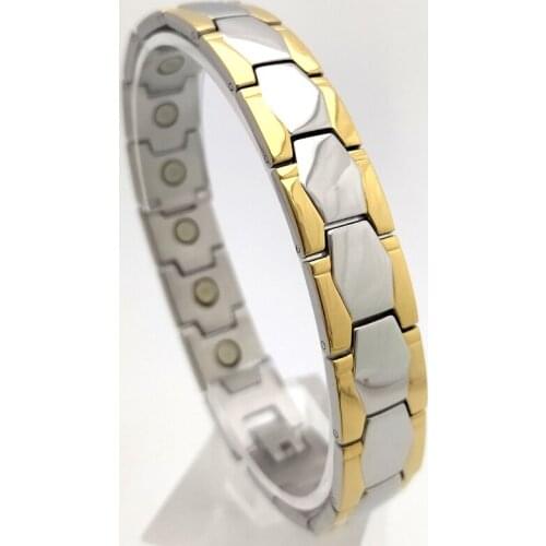 KasionityMens Bracelet Popular Fashion Dropshipping Bracelets & Bangles Charm Germanium Magnetic Power Health Titanium The New