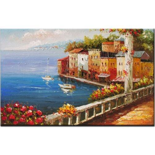 NEW 100% hand-painted oil painting high quality wall landscape pictures for living room DM-15110312