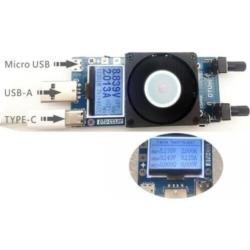 New QC 2.0 3.0 Triggers 35W Constant Current Dual Adjustable USB Electronic Load Data Cable Battery Discharge Tester Voltmeter