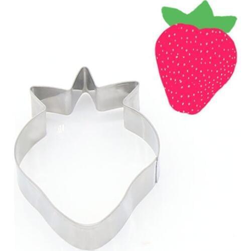 Strawberry Cookie Cutter Stainless Steel Biscuit Cut Mold Baking Fruit Cut Cake Mold Embossing Printing Die