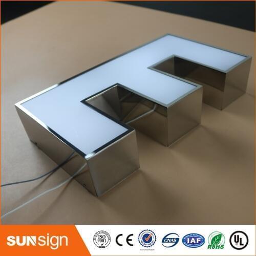 Wholesale stainless steel LED letter sign board