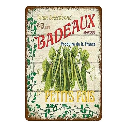 Vegetables Vintage Style Metal Sign Iron Painting for Indoor & Outdoor Home Bar Coffee Kitchen Wall Decor 8 X 12 Inch
