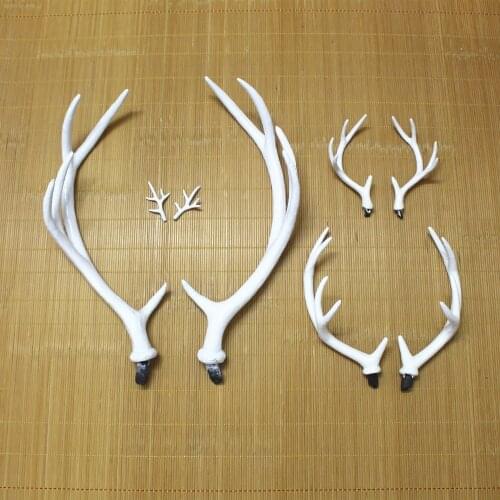 White Simulation Plastic Deer Antlers DIY Cosplay Animals Horn Headband Artificial Antlers DIY Accessorie Halloween Prop