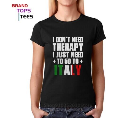 Retro I don't need therapy just need go to Italy T shirt women Funny Vintage Italian flag design T-shirt Great Patriotic Pride T