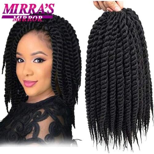 Senegalese Twist Crochet Hair Havana Twist Crochet Braid Synthetic Braiding Hair Extensions For Afro Women Mirras Mirror