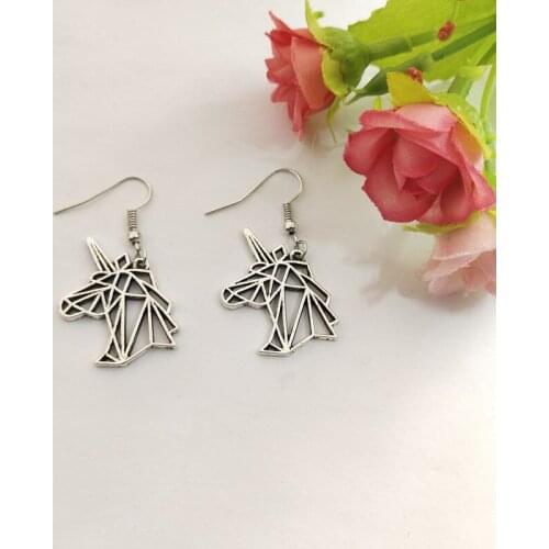 Unicorn earring Jewelry earring Forest Animal earring Cut Out Hollow earring Animals Pendant