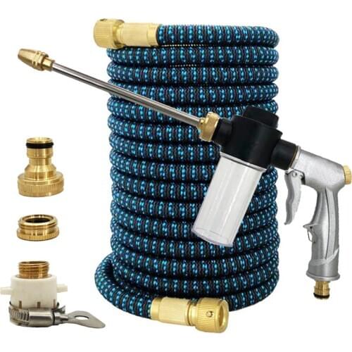 High Pressure Water Gun Hose Garden Irrigation Hose Telescopic Magic Hose Spray 1/2 Connector Nozzle Washing Machine Hose