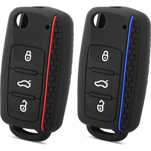 Silicone Car Key Cover For Volkswagen VW Golf4 5 6 7 Bora Jetta POLO MK4 MK6 Bora Passat B5 B6 Superb Tiguan Beetle 3B