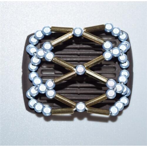 Blue shining beads small size golden magic comb 20 pcs/lot Easy to Use small size free shipping