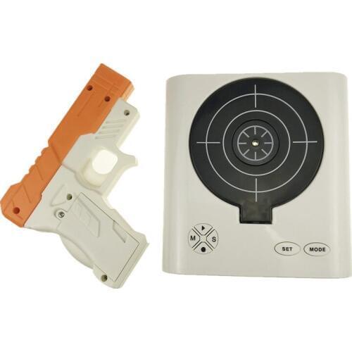Creative Gun Alarm Clock Gadget Target Laser Shoot Recordable Digital Clock Portable Child Bedroom Multipile Alarm Clock LA224