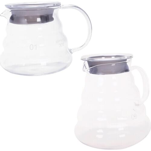 V60 Pour Over Glass Range Coffee Server Carafe Drip Coffee Pot Coffee Kettle Brewer Barista Percolator Clear