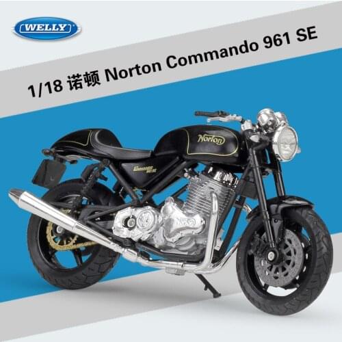 WELLY 1:18 Norton Commando 961 SE Motorcycle metal model Toys For Children Birthday Gift Toys Collection