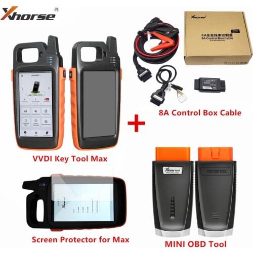 Xhorse VVDI Key Tool Max Programmer With MINI OBD Transponder Chip and Remote Generator +5pcs XT27 Super Chip+Renew Cable