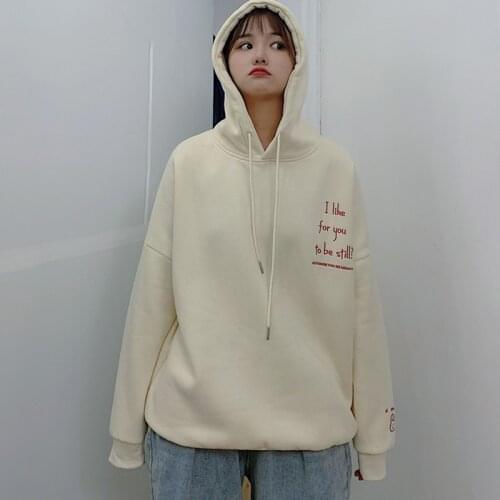 Women Hoodies para clothes vintage color tops Hoodie Harajuku clothing Sweatshirt Loose Street embroidery Hip Hop thrasher hoody