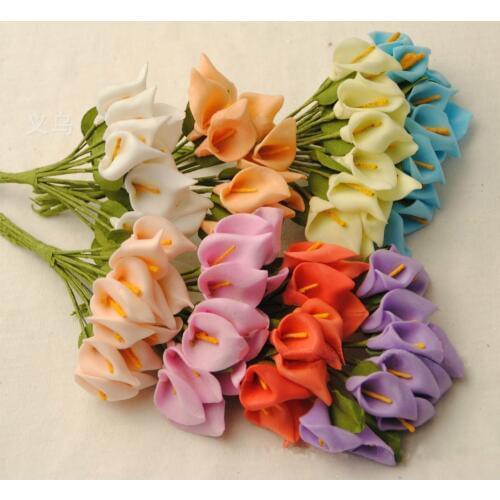 144 branches/lot,diy craft flower accessories for wedding&scrapbooking&Candy box,artificial foam PE mini real touch calla lilies