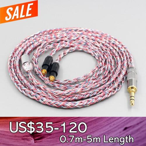 1LN007571 6 Core Silver OCC OFC Mixed Braided Cable For Shure SRH1540 SRH1840 SRH1440 Earphone headset Headphone