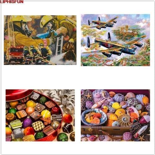 5D Diy Diamond Painting fireman candy chocolateconch airplane Diamond Embroidery Cross Stitch Full Drill Square/round Home Decor