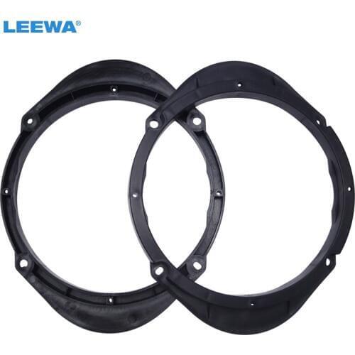 LEEWA 2pcs 6.5" Car Speaker Spacer for Mazda M3/M5/M6/M8 Besturn B50/B70/X80 Audio Horn Refit Rings Mat Mount Black Solid #5526