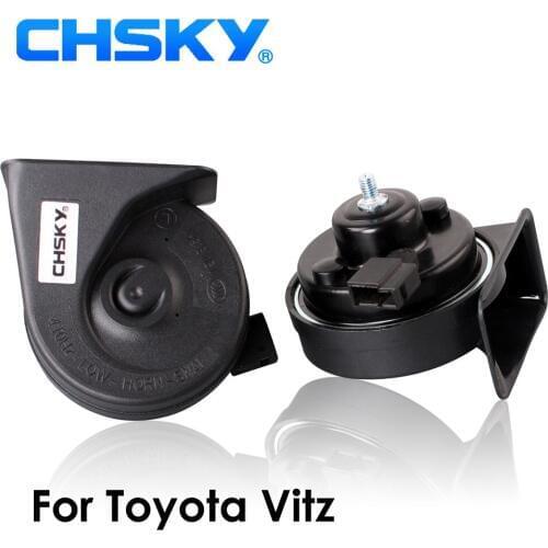 CHSKY Car Horn Snail type Horn For Toyota Vitz 2002 to NOW 12V Loudness 110-129db Auto Horn Long Life High Low Klaxon