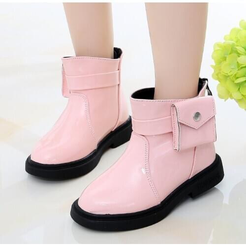 ChildrenS Princess Fashion Patent Leather Ankle Boots For Sneakers Girl Female Autumn Winter Shoes 2020 3 4 5 6 7 8 9 10 11 12