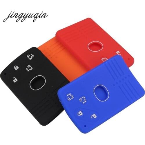 Jingyuqin 10pcs/lot Silicone Rubber Car Key Fob Cover for Mazda 5 6 8 M8 CX-7 CX-9 Smart Card Remote Key 4 Button Case Skin