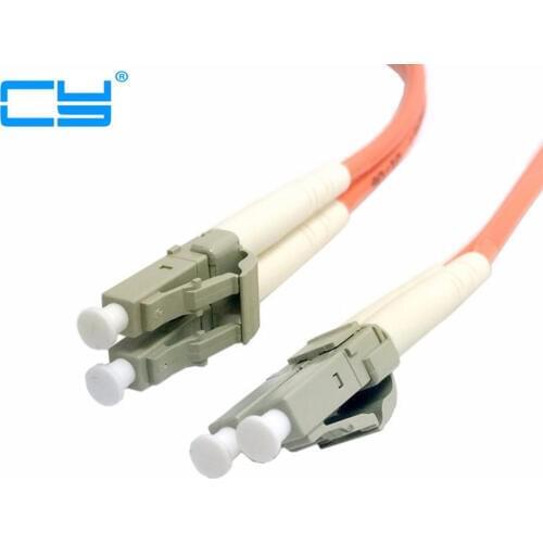 Dupla LC de fibra LC Patch Cord Jumper Cable MM Duplex modo Multi optica para a rede 3 m 5 m 10 m 20 m 10ft 16ft 33ft 66ft