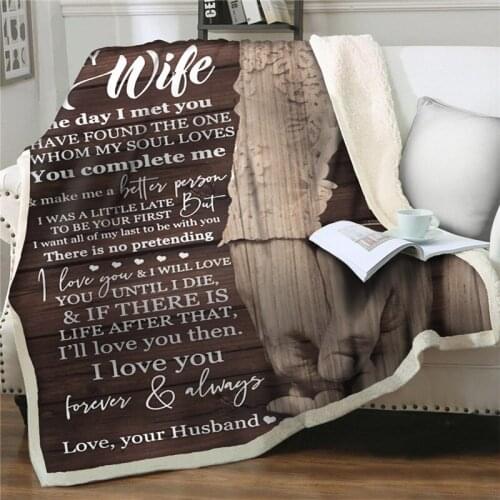 Express Love Flannel Blankets To My wife Great Birthday Christmas Gift Plush Throw Blanket On beds Sofa Bedspreads Home textiles