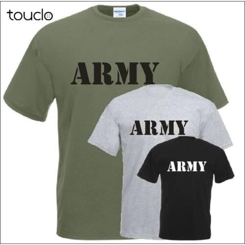 Print Letters Men T-Shirt 100% Cotton Print Shirts Us Army Navy T-Shirt Air Force Marines Military Tee Shirt