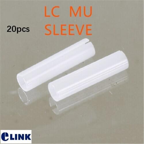 20pcs fiber ceramic split sleeve for optical fiber adapter ST FC SC LC DIN E2000 MU 7mm ftth hybrid sleeve for VFL use ELINK