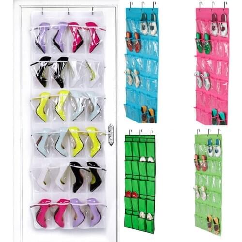 Hot sell Shoe Space Door Hanging Organizer Rack Wall Bag Storage Closet Holder 24 Pocket