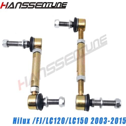 Hanssentune 4X4 car adjustable Anti-roll sway bar front Stabilizer link kit for Hilux/ FJ cruiser/ LC120/LC150 2003-2019