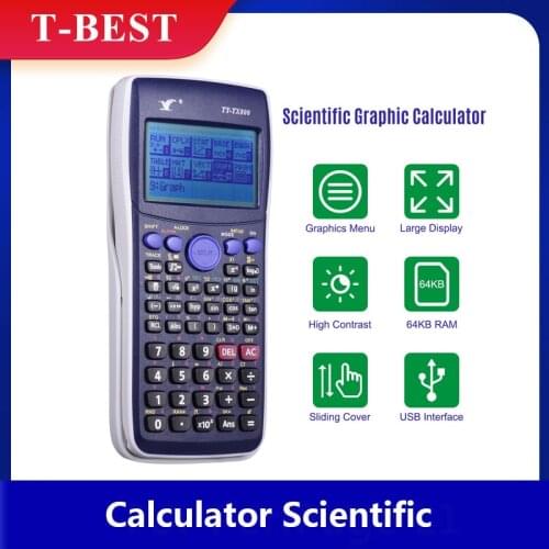 Calculator Scientific Graphic Calculator Multi-Functional Large LCD Screen Adjustable Contrast/Brightness USB Interface