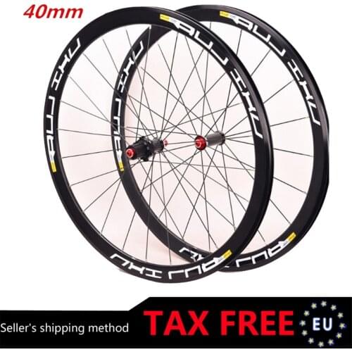 Road Bike Wheelset 700C Sealed Bearing 40mm Rim Ultralight 120 Sound 8/9/10/11speed Bicycle Wheels Front 20 Rear 24 Hole Support