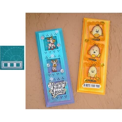 Metal Cutting Dies Grid Window Frame 2021 New Dies Scrapbooking Craft Paper Knife Mould Blade Punch Stencils Dies Embossing Dies