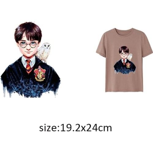 Cartoon Boy Children Patches Hot Heat Transfer Cloth Printing Sticker DIY Iron On Clothing Bag Shoes Customization Logo
