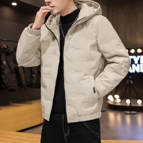 Mens Zipper High Collar Casual Thick Coat Warm Thick Mens Jacket Mens Cotton Padded Jacket Mens Clothing