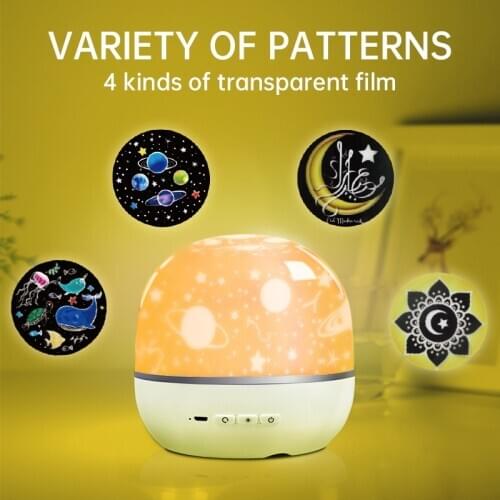 Muslim Koran Music Lamp Sky Projector Star Moon Night LED Baby Lamp Kids Adults Bedroom holiday Quran Gift APP remote control