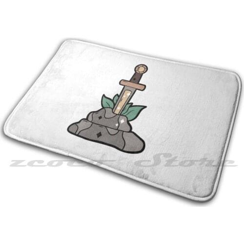 Sword In The Stone Soft Mat Doorway Non-Slip Water Uptake Carpet Merlin Sword Stone