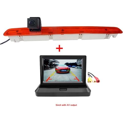 Night Vision Car Brake Light Camera For Volkswagen T6(single door)2016-2019 Parking Reverse Camera With 5inch Monitor Kit